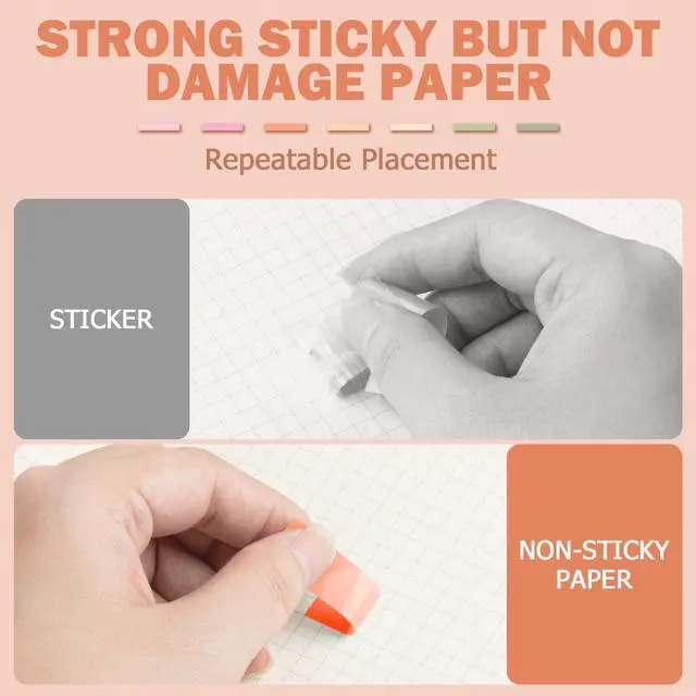 Alt view image 3 of 7 - 800Pcs Books Tabs for Annotating, Tabs for Notebooks, Sticky Tabs, Morandi Page Markers, Multi-Colored Writeable and Repositionable Book Flags Strip (800Pcs)