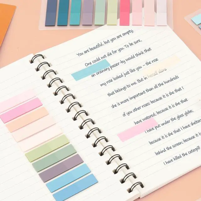 Alt view image 7 of 7 - 800Pcs Books Tabs for Annotating, Tabs for Notebooks, Sticky Tabs, Morandi Page Markers, Multi-Colored Writeable and Repositionable Book Flags Strip (800Pcs)