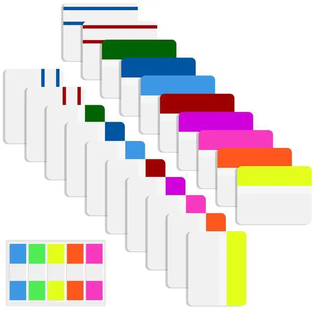 Main image of 500 Pcs 2Inch Sticky Tabs,Writable and Repositionable Page Markers