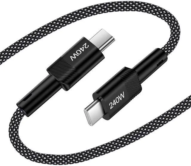 Main image of 240W USB-C Charge Cable Fast Charging for iPhone 17 Pro Max 17 Air 16E 16 Pro Max 16Plus,10FT Long USB Type C to C Power Cable Android Phone Fast Charging Cord for Laptops MacBook iPad Air Galaxy S25