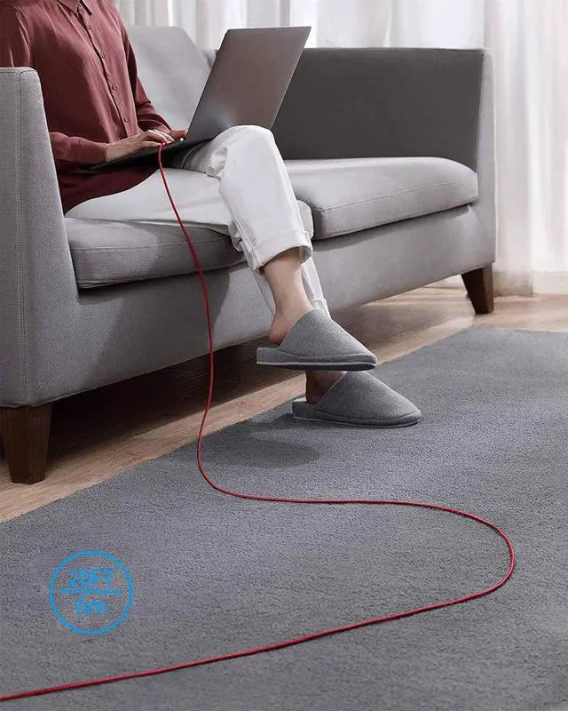 Alt view image 7 of 7 - 20FT Long USB-C to USB-C Cable 100W, Type-C 20V/5A Fast PD Charger