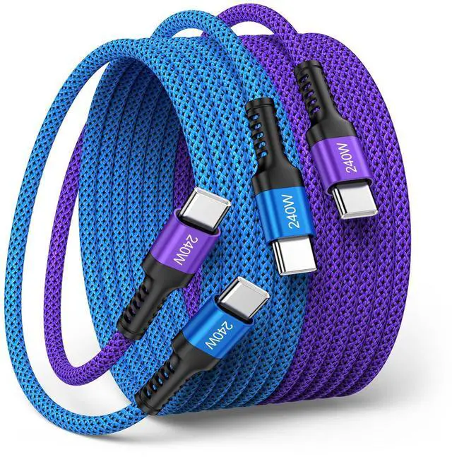 Main image of 240W USB C to USB C Charging Cable, 10FT iPhone 17 16 15 Charger Cord PD 5A