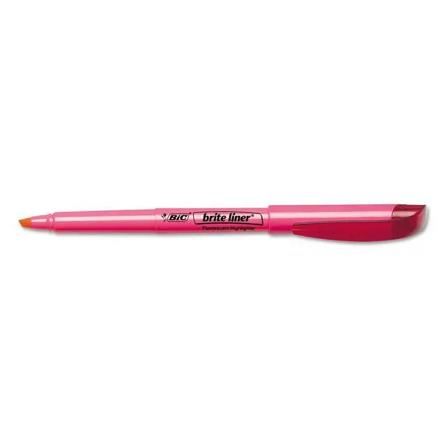 Alt view image 2 of 7 - Brite Liner Grip Fluorescent Highlighter, Chisel Tip, Pink, (12 Count, Pack of 1)