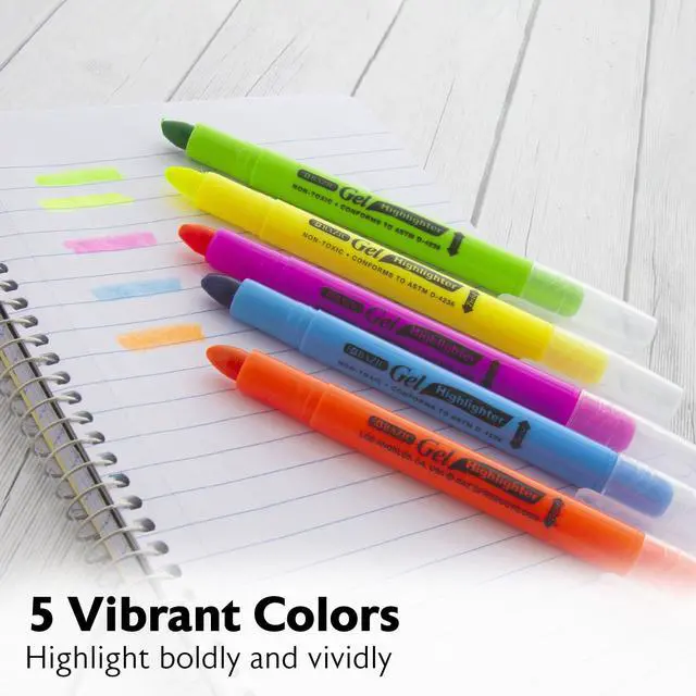 Alt view image 4 of 7 - 5 Fluorescent Gel Highlighter (2341)