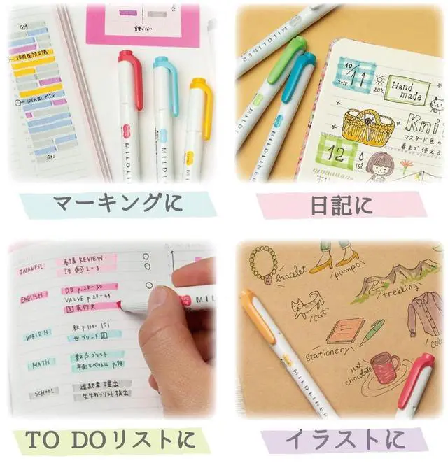 Alt view image 6 of 7 - MILD LINER, Double Sided Highlighter Noble Color, 5 Set (WKT7-5C-NC)