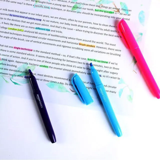 Alt view image 3 of 4 - Chisel Tip Highlighters, Fluorescent Ink, Vibrant Assorted Colors, School Supplies, 12-Pack