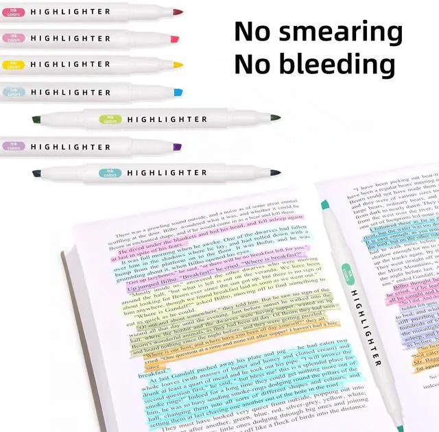 Alt view image 4 of 7 - Pastel Highlighters Set, 8 Pack Highlighters Assorted Colors