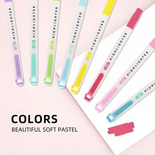 Alt view image 7 of 7 - Pastel Highlighters Set, 8 Pack Highlighters Assorted Colors