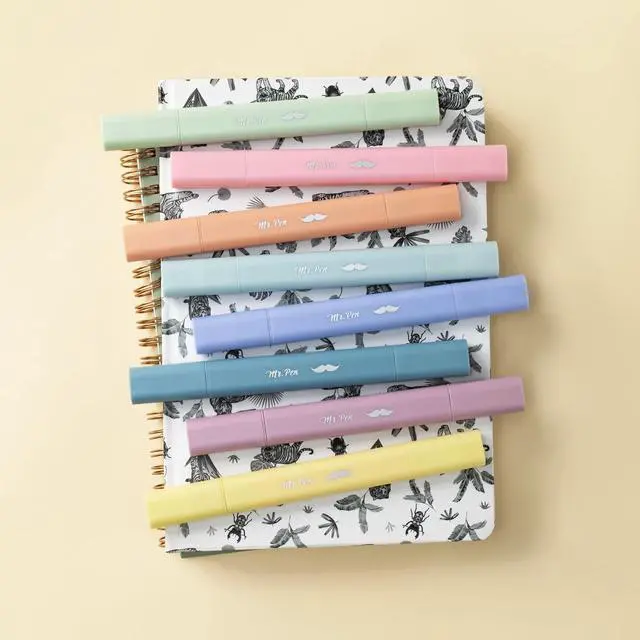 Alt view image 7 of 7 - Aesthetic Highlighters No Bleed Through, Assorted Color, 8pcs