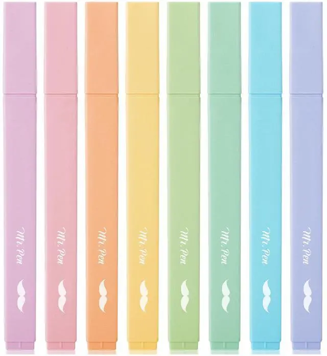 Main image of Aesthetic Highlighters No Bleed, 8 Pack, Assorted Colors | Chisel Tip, Cute Highlighters Assorted Colors for Journaling, Highlighting, Underlining, Fast Dry, Back to School Supplies
