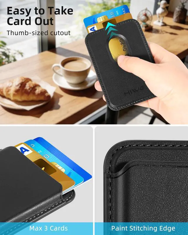 Alt view image 2 of 7 - for MagSafe Wallet: 3-Card Holder, RFID Blocking, Stronger Magnets