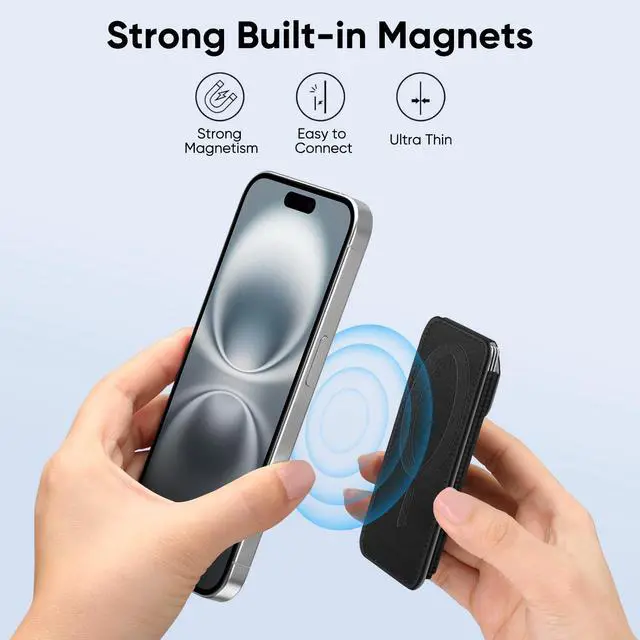 Alt view image 4 of 7 - MagSafe Wallet Magnetic Card Wallet Holder for Women Men