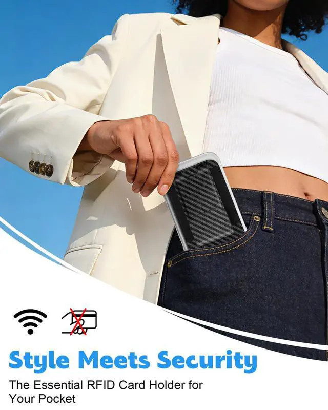 Alt view image 4 of 7 - MagSafe Wallet with Stand, 9-Card RFID Blocking Slim Magnetic Card Holder, Adjustable Stand Angles, Magnetic Phone Wallets for iPhone 17/16/15/14/13/12 Series, Carbon Black