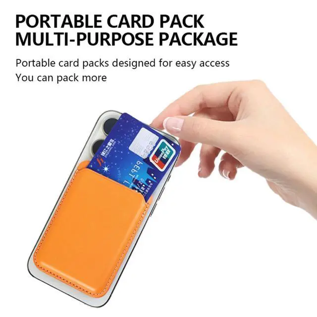 Alt view image 7 of 7 - Magnetic Card Holder Stand for iPhone 17/16/15/14/13/12 Series, 2-in-1 Ultra-Thin Adjustable Stronger Magnetic Wallet, Leather Card Clip, Holds 2-5 Cards (Gray)