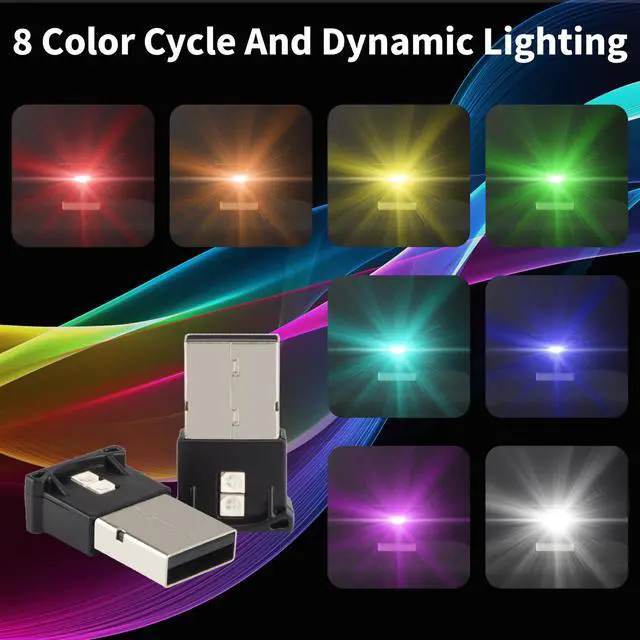 Alt view image 2 of 7 - Mini USB LED Car Light, DC 5V Intelligent Interior Car Lights, Car Accessories Atmosphere Lamp for Car, Plug-in Interface, Suitable for Car, Laptop Keyboard, Home Office, Adjustable Brightness