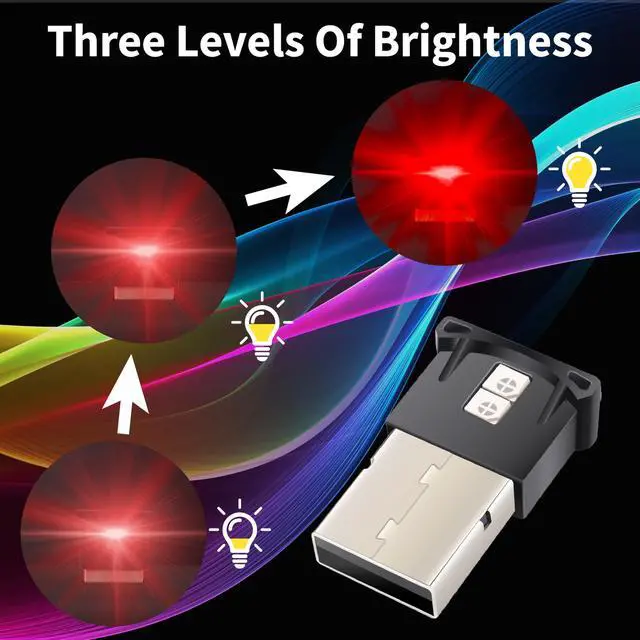 Alt view image 4 of 7 - Mini USB LED Car Light, DC 5V Intelligent Interior Car Lights, Car Accessories Atmosphere Lamp for Car, Plug-in Interface, Suitable for Car, Laptop Keyboard, Home Office, Adjustable Brightness