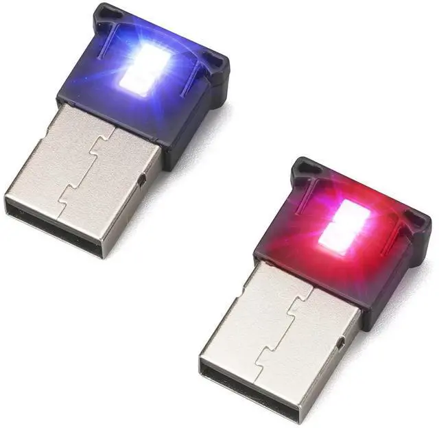 Main image of Mini USB LED RGB Light Brightness Adjustable 8 Color Changeable for Car, Laptop, Keyboard. Atmosphere Smart Night Lamp for Home Decoration (DC : 5V) (Quantity: 2)