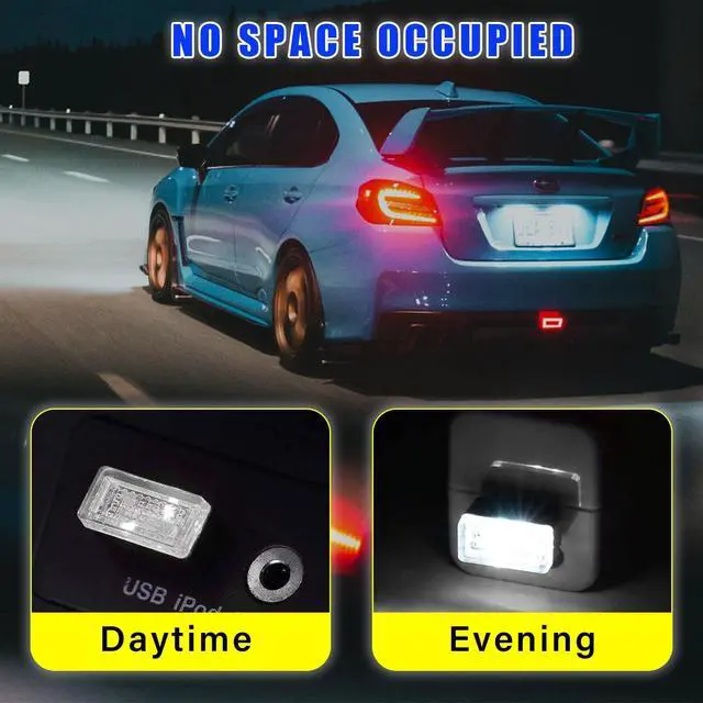 Alt view image 4 of 6 - 4 PCS USB LED Car Interior Atmosphere Lamp, Plug-in USB Decor Night Light, Portable Auto Ambient Lighting Kit, Universal Vehicle Interior Accessories for Most Cars (White & Red)