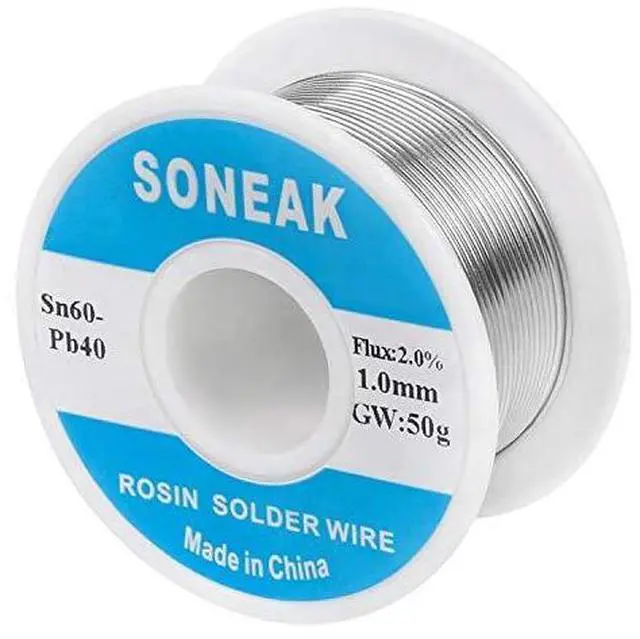Main image of 60/40 Tin Lead Solder With Rosin Core For Electrical Soldering 1.0mm 50g