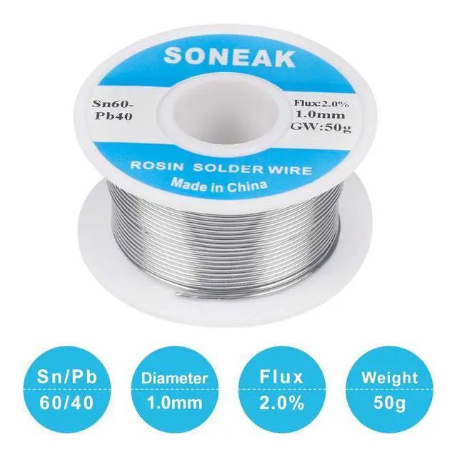 Alt view image 2 of 5 - 60/40 Tin Lead Solder With Rosin Core For Electrical Soldering 1.0mm 50g