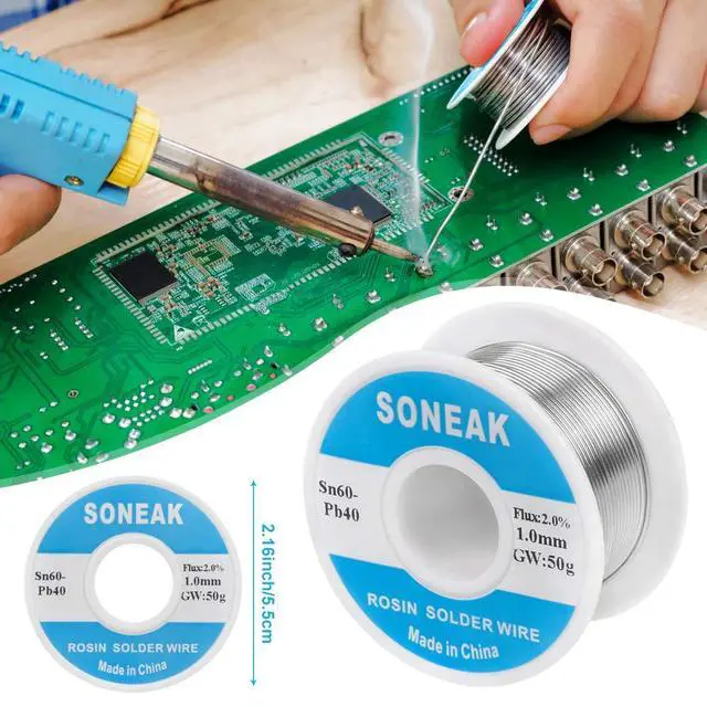 Alt view image 4 of 5 - 60/40 Tin Lead Solder With Rosin Core For Electrical Soldering 1.0mm 50g