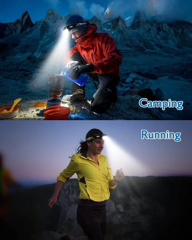 Alt view image 7 of 7 - 2000LM Ultra Bright 9 LED Headlamp, USB C Rechargeable Headlight, 10 Modes, Waterproof Motion Sensor Head Lamp Flashlight with White Red Light, Adjustable Headband for Adults Outdoor Hiking