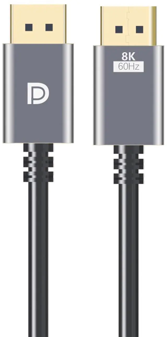 Main image of DisplayPort Cable 1.4,8K DP Cable 6.6ft (8K@60Hz, 4K@240Hz, 2K@1800Hz) HBR3 Support 32.4Gbps, HDR, Braided Display Port for Gaming Monitor, Graphics, PC (2M)