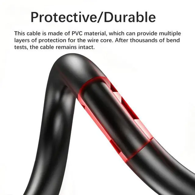 Alt view image 6 of 6 - DisplayPort Cable 1.4,8K DP Cable 6.6ft (8K@60Hz, 4K@240Hz, 2K@1800Hz) HBR3 Support 32.4Gbps, HDR, Braided Display Port for Gaming Monitor, Graphics, PC (2M)