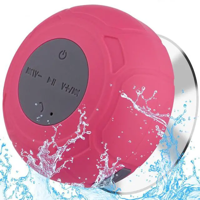 Main image of Waterproof Bluetooth Shower Speaker Portable Wireless Water-Resistant Speaker Suction Cup,Built-in Mic Gifts for Kids Speakerphone for iPhone Phone Tablet Bathroom Kitchen - Pink