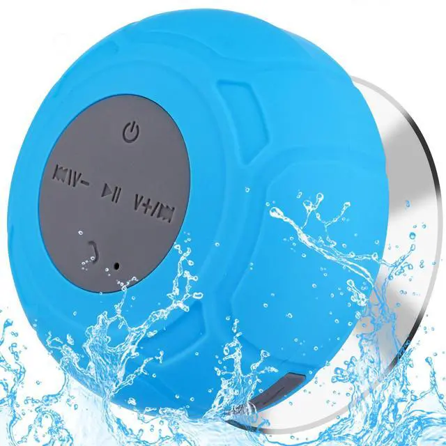Main image of Waterproof Bluetooth Shower Speaker Portable Wireless Water-Resistant Speaker Suction Cup,Built-in Mic Gifts for Kids Speakerphone for iPhone Phone Tablet Bathroom Kitchen - Blue
