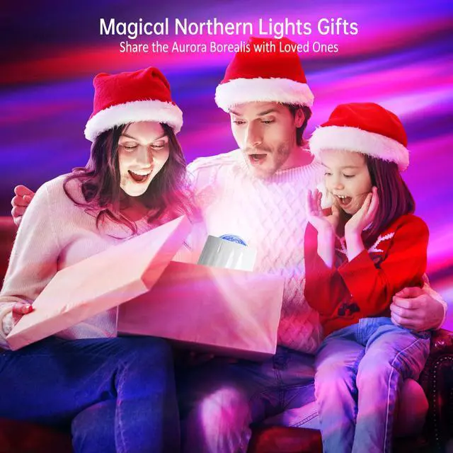 Alt view image 6 of 7 - Northern Lights Projector, Galaxy Projector Night Light with Remote Control& Timer Function, Sleep Aid, Aurora Ceiling Projector Light for Bedroom Decor, Christmas Gift for Kids, Adults