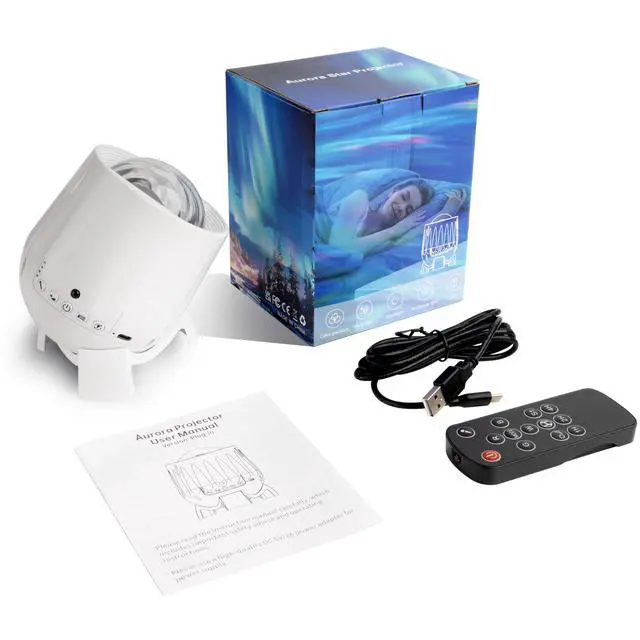 Alt view image 7 of 7 - Northern Lights Projector, Galaxy Projector Night Light with Remote Control& Timer Function, Sleep Aid, Aurora Ceiling Projector Light for Bedroom Decor, Christmas Gift for Kids, Adults