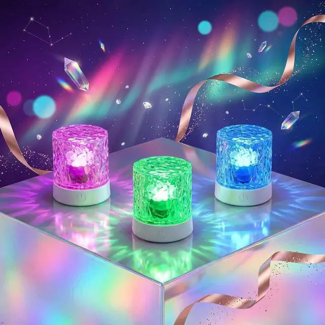 Alt view image 3 of 5 - Rechargeable Cordless LED Shower Light, 3D Ocean Wave Water Ripple Projector for Bathroom Bathtub Spa (New Upgrade)
