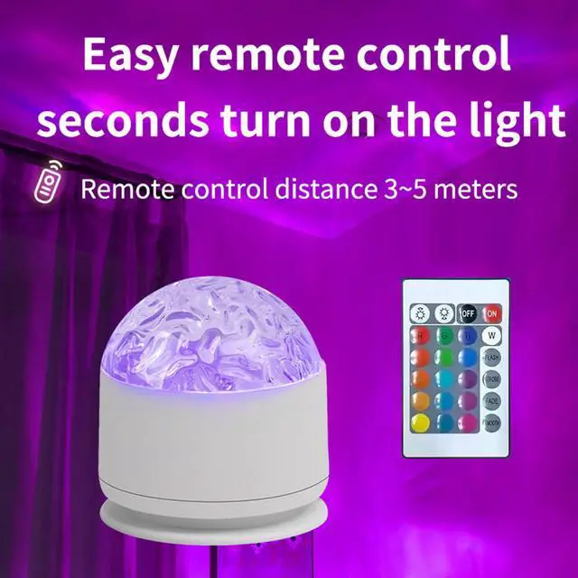 Alt view image 4 of 7 - 2 in 1 Galaxy Light, 16 Color Aurora Night Light Projector, Ocean Wave Projector with Remote Control, USB Recharge Northern Lights Projector for Bedroom Home Decor Gifts (Aurora & Wave)