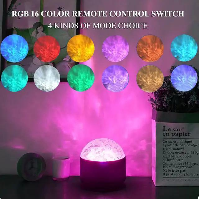 Alt view image 5 of 7 - Ocean Wave Projector Light,Mood Lighting for Room, Bathroom