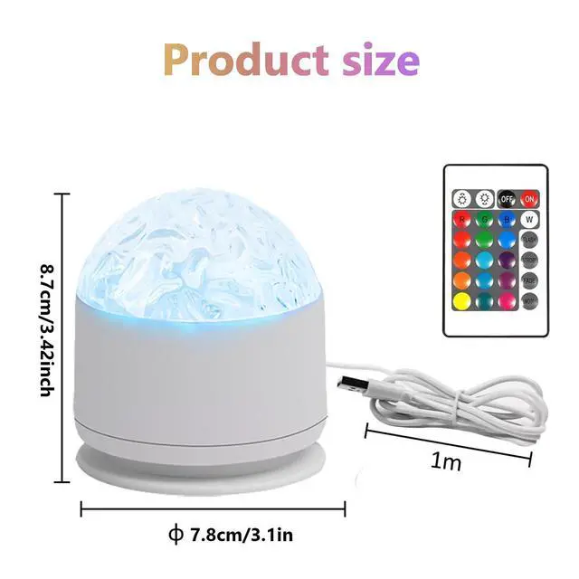 Alt view image 7 of 7 - Ocean Wave Projector Light,Mood Lighting for Room, Bathroom