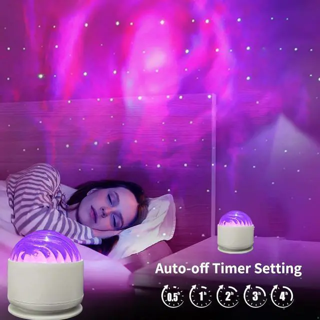 Alt view image 7 of 7 - 2 in 1 Northern Lights Projector, 16 Color Aurora Night Light Projector,Remote Galaxy Light Projector,USB Recharge Ocean Wave Projector for Playroom Birthday Kids Teen Gift (Aurora & Wave)