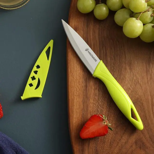 Alt view image 3 of 7 - Paring Knife, 8PCS Paring Knife Set with Cover, Small Kitchen Vegetable Fruit Knives, 3.5 Inch Ultra Sharp PP Handle
