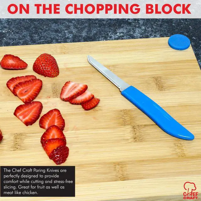 Alt view image 4 of 6 - Select Paring Knife Set, 2.5 inch blade 6 inch in length 4 piece set, Assorted