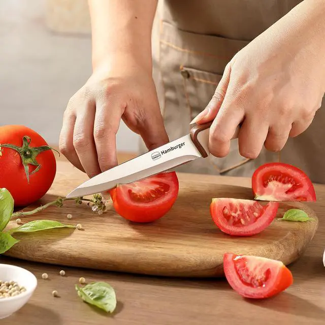 Alt view image 7 of 7 - 4PCS Paring Knife, Paring knives, 4.5 & 4 Inch Peeling Fruit and Vegetable Knife, Ultra Sharp Kitchen Knives, German Steel, PP Plastic Handle (Food-Themed Design)
