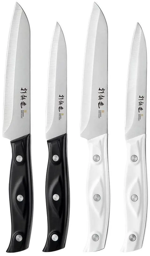 Main image of 4PCS Paring Knife - 4/4.5 inch Fruit and Vegetable Paring Knives - Ultra Sharp Kitchen Knife - Peeling Knives - German Stainless Steel-ABS Handle
