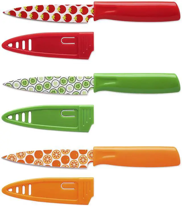 Main image of Kitchen Essentials Kitchen Tools & Cutlery Collection, Kitchen Accessories & Cutlery, Printed Paring Knife Set, 3-Piece