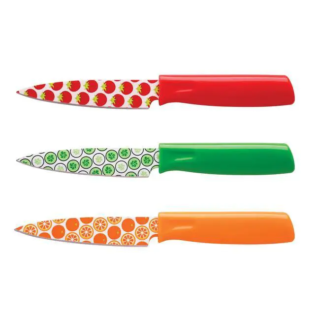 Alt view image 2 of 5 - Kitchen Essentials Kitchen Tools & Cutlery Collection, Kitchen Accessories & Cutlery, Printed Paring Knife Set, 3-Piece