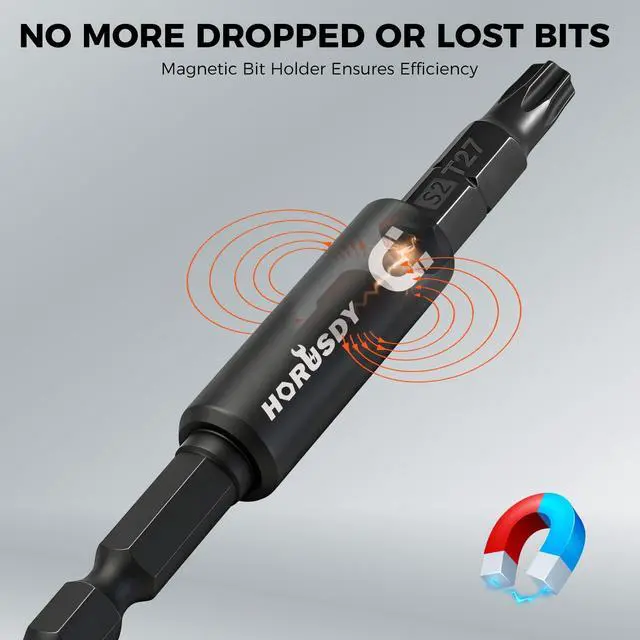 Alt view image 3 of 7 - 7-Piece High Torque Impact Socket Adapter & Magnetic Bit Holder Set, 1/4" Hex Shank Drill Socket Adapter to 1/2" 3/8" 1/4" Drive, Magnetic Bit Holder for Impact Driver & Drill, With Organizer Rack