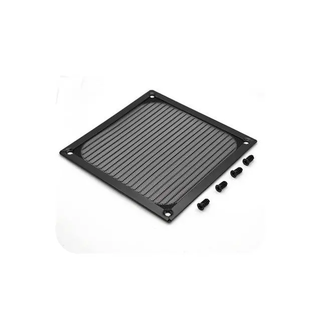 Alt view image 3 of 6 - 2Pcs 120mm Computer Fan Dust Filter Grill with Screws, Aluminum Frame Stainless Steel Mesh Dustproof Cover for Computer Case(Black)