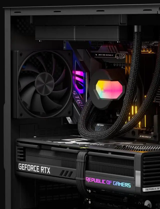 Alt view image 5 of 7 - 120mm Computer Case Fan with PWM 4-Pin Interface High Performance Cooling Low Noise for Enhanced PC Cooling Black U3K1