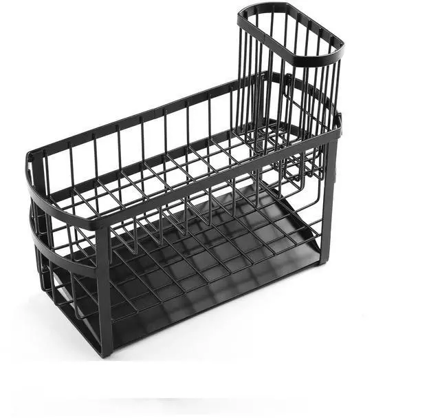 Alt view image 2 of 6 - Kitchen Sink Caddy, 2-Tier Sponge Holder with Drain for Countertop