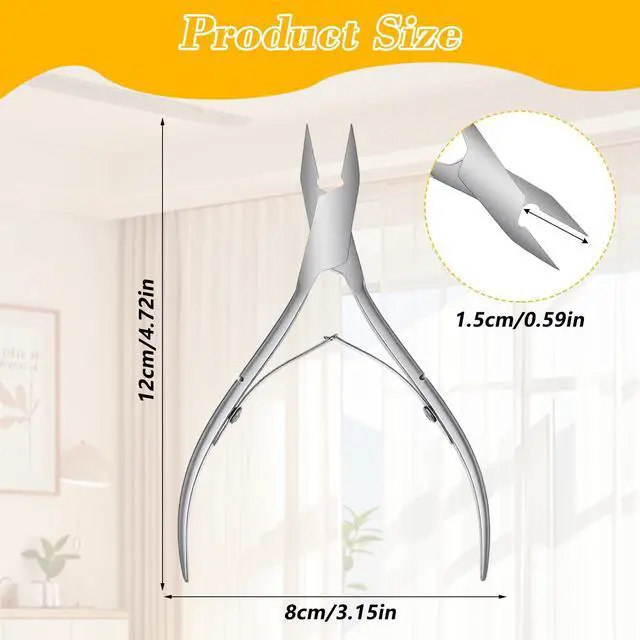 Alt view image 2 of 7 - Ingrown Toenail Clipper, Straight Blade Toenail Clippers for Seniors Thick Nails Stainless Steel Ingrown Nail Clipper Ultra-Slim 16mm Blade Cuticle Cutters for Seniors Men Women Seniors