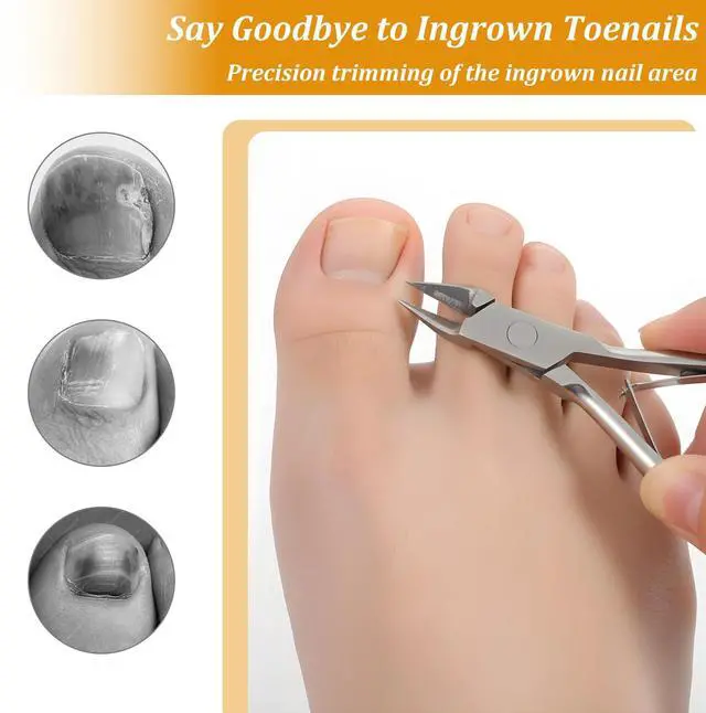 Alt view image 3 of 7 - Ingrown Toenail Clipper, Straight Blade Toenail Clippers for Seniors Thick Nails Stainless Steel Ingrown Nail Clipper Ultra-Slim 16mm Blade Cuticle Cutters for Seniors Men Women Seniors