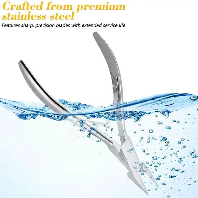 Alt view image 7 of 7 - Ingrown Toenail Clipper, Straight Blade Toenail Clippers for Seniors Thick Nails Stainless Steel Ingrown Nail Clipper Ultra-Slim 16mm Blade Cuticle Cutters for Seniors Men Women Seniors